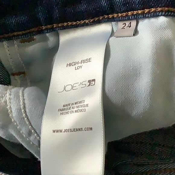 JOE’S JEANS HIGH RISE LDY CROPPED RAW EDGE SIZE 24 EUC - Picture 7 of 8